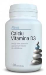 Alevia Calciu & Vitamina D3 120 comprimate