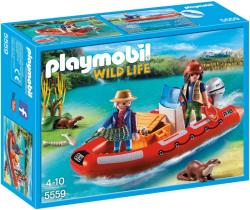 Playmobil Barca Gonflabila Cu Cercetatori (5559)