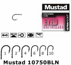Mustad Carlig Mustad Eyed Baitholder 10750NP-BN Nr. 6 (M.10750BLN.6)