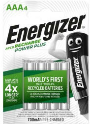 Energizer Tölthető elem, AAA mikro, 4x700 mAh, ENERGIZER "Power Plus (E300626600/E300461300) - iroszer24