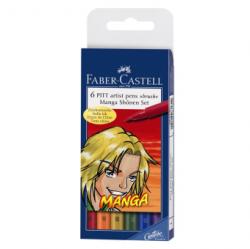 Faber-Castell Pitt Artist Pen Manga Set 6 buc Shonen Faber-Castell (FC167131) - viamond