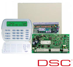 DSC Kit alarma antiefractie DSC PC 1616-E LCD, 2 partitii, 6-16 zone, 48 utilizatori (PC 1616-E LCD)