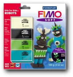 FIMO Soft Kids égethető gyurmakészlet - Robot 4x25 g (FM802441)