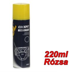 MANNOL Cockpit Reiniger - Műszerfal tisztító és ápoló, rózsa illatú 220 ml 6108