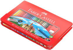 Faber-Castell Creioane colorate eco 48 culori/set FABER-CASTELL, cutie metal, FC115888