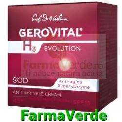 Farmec-gerovital-aslavital Crema antirid intens hidratanta cu FP15 Gerovital H3 Evolution