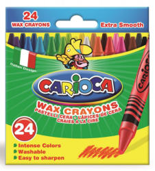 CARIOCA Creioane colorate cerate 24 culori/set CARIOCA Wax Crayons