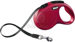 flexi Lesă cu bandă Flexi Classic S, diverse culori, 5 m roșu