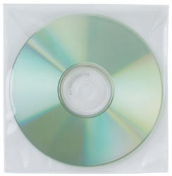 Q-CONNECT Plic plastic pentru 1 CD/DVD, Q-CONNECT, 50 buc/set