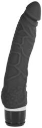 Seven Creations Silicone Classic keskenyített testű, realisztikus vibrátor (fekete) - szeresdmagad