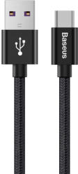 Baseus Cablu Type-C Baseus Speed QC USB Black (1m, output 5A, impletitura textila) (CATKC-01)