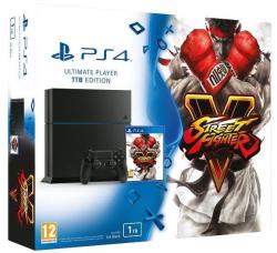 Sony PlayStation 4 Jet Black Ultimate Player Edition 1TB (PS4 1TB) + Street Fighter V