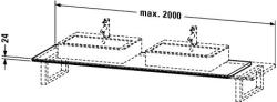 Duravit X-Large mosdó pult 180-190 048C