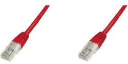 ASSMANN RJ45 Hálózat csatlakozókábel CAT 5e U/UTP 1x RJ45 dugó - 1x RJ45 dugó 0.50 m Piros UL minősített