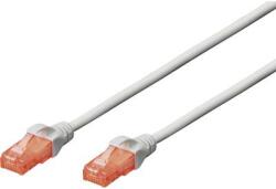 ASSMANN RJ45 Hálózat csatlakozókábel CAT 6 U/UTP 1x RJ45 dugó - 1x RJ45 dugó 10 m Szürke UL minősített Digitus