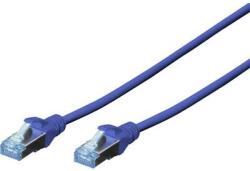 ASSMANN RJ45-ös patch kábel, hálózati LAN kábel CAT 5e SF/UTP (1x RJ45 dugó - 1x RJ45 dugó) 3 m Kék Digitus 972407