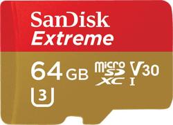 SanDisk Extreme microSDXC 64GB UHS-I U3 V30 (SDSQXVF-064G-GN6MA/173363)