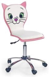 HM Scaun birou copii HM Kitty 2, Ergonomic, Cadru Polipropilena, Piele ecologica, Inaltime ajustabila, 80 kg, 95x55x35 cm, Alb (00001731)