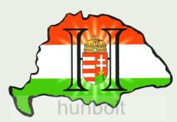  Nagy-Magyarország nemzeti színű világos H címeres hűtőmágnes 8x5 cm