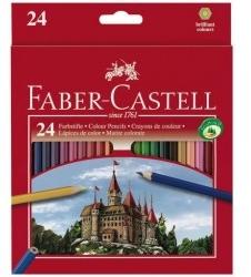 Faber-Castell Creioane colorate 24 culori/set FABER-CASTELL (FC120124)
