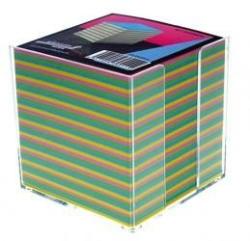 AURORA Cub hartie color 9x9x9cm, cu suport plastic, AURORA (090909BPA) - ihtis