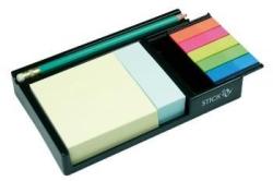 STICKN Notes autoadeziv cu suport, 76 x 76/76 x 25/45 x 12 mm, Stickn - culori asortate (HO-21425)