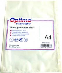 OPTIMA Folie protectie pentru documente A4, 40 microni, 100/set, Optima - cristal (OP-50203800)