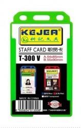 KEJEA Suport PP-PVC rigid, pentru ID carduri, 54 x 85mm, vertical, 5 buc/set, KEJEA - transparent (KJ-T-300V-TR) - ihtis
