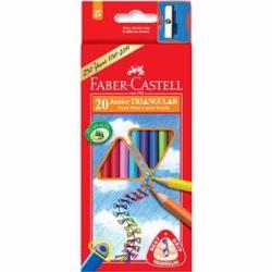 Faber-Castell Creioane colorate JUMBO 20 culori/set + ascutitoare FABER-CASTELL (FC116520)