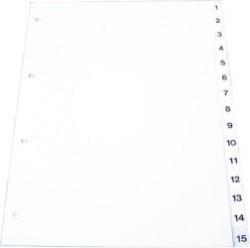 OPTIMA Index plastic gri, alfabetic A-Z, A4, 120 microni, Optima (OP-420 AZ) - ihtis