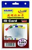 KEJEA Buzunar PVC, pentru ID carduri, 55 x 85mm, vertical, 10 buc/set, KEJEA - margine transp. color (KJ-T-087V) - ihtis