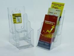 KEJEA Display plastic pentru brosuri, de birou/perete, 3 x 1/3A4, KEJEA - transparent (KJ-K-180) - ihtis