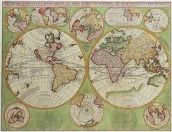  A Föld országai falitérkép, antik világtérkép könyöklő 65x45 cm