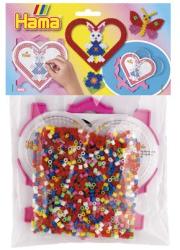 Hama Midi vasalható gyöngy mix 1000 db-os szív alakú sablonnal és kerettel