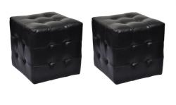 vidaXL Scaune cub, negru (60740) - vidaxl