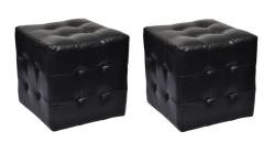 vidaXL Scaune cub, negru (60740)