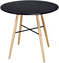 vidaXL Masă de bucătărie rotundă, MDF, negru (241304)