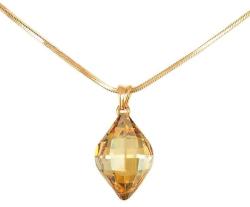 Arannyal bevont exkluzív rombusz nyaklánc pezsgőszínű Swarovski kristállyal (0555. ) (A005892N-001)