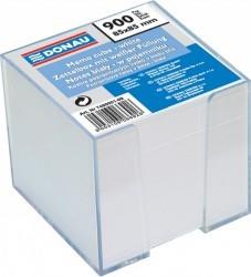 DONAU Cub hartie cu suport plastic, 92x92x82mm, DONAU - hartie culoare alba (DN-7490001-99)