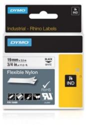 DYMO Feliratozógép szalag, flexibilis ID, 19 mm x 3, 5 m, DYMO Rhino , fehér-fekete (GD718120)