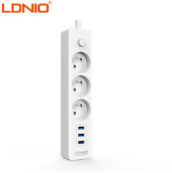 LDNIO 3 Plug + 3 USB 1,8 m (SE3330)