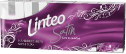 Linteo Satin zsebkendő fehér 3 rétegű  10 x 10db