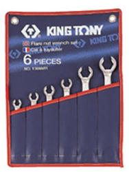 KING TONY Fékcsőkulcs készlet 6db-os 8-22mm (1306mr)