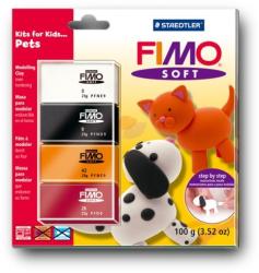 FIMO Soft Kids égethető gyurmakészlet - állat 4x25 g (8024-34)