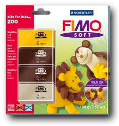 FIMO Soft Kids égethető gyurmakészlet - állatkert 4x25 g (8024-39)