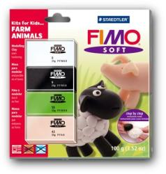 FIMO Soft Kids égethető gyurmakészlet - háziállat 4x25 g (8024-33)