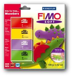 FIMO Soft Kids égethető gyurmakészlet - szörnyes 4x25 g (8024-32)