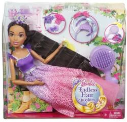 Mattel Barbie - Végtelen Csodahaj óriásbaba - lila ruhás, barna hajú 43cm (DRJ31)