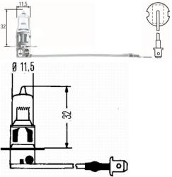 HELLA Bec auto halogen pentru far Hella H3 55W 12V 8GH 002 090-133