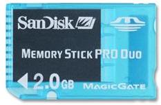 SanDisk MemoryStick PRO DUO Gaming 2GB SDMSG-2048-A11